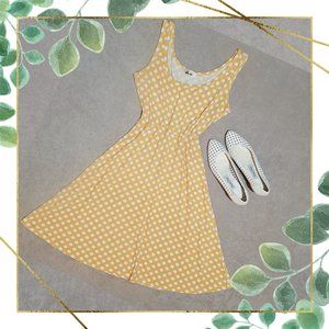 Summery Yellow Stretchy Dress